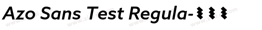 Azo Sans Test Regula字体转换